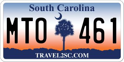 SC license plate MTO461