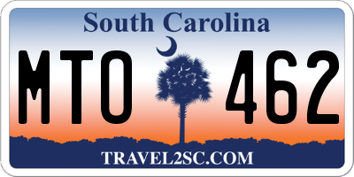 SC license plate MTO462