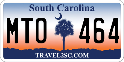 SC license plate MTO464