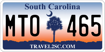 SC license plate MTO465