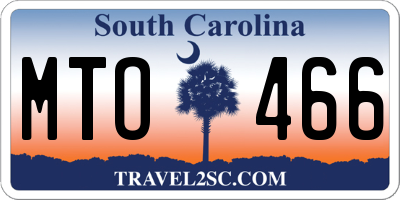 SC license plate MTO466