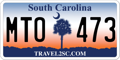 SC license plate MTO473