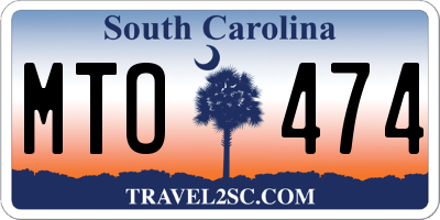 SC license plate MTO474