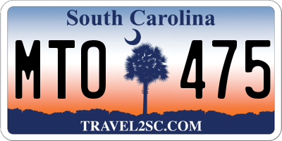 SC license plate MTO475