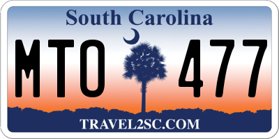 SC license plate MTO477