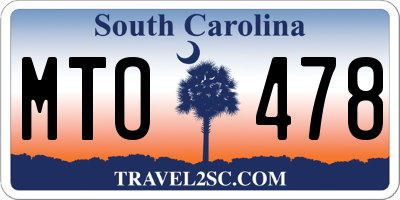SC license plate MTO478