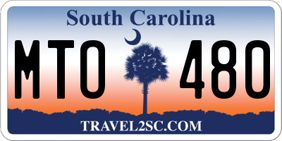 SC license plate MTO480