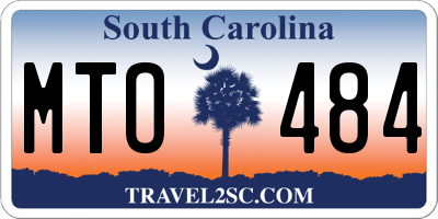 SC license plate MTO484