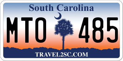 SC license plate MTO485