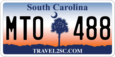 SC license plate MTO488