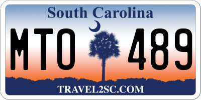 SC license plate MTO489