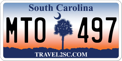 SC license plate MTO497