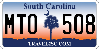 SC license plate MTO508