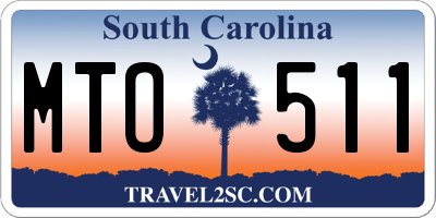 SC license plate MTO511