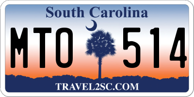 SC license plate MTO514