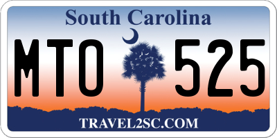 SC license plate MTO525