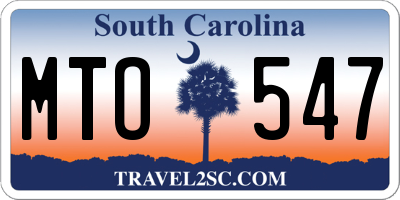 SC license plate MTO547
