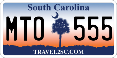 SC license plate MTO555