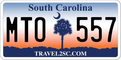 SC license plate MTO557