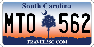 SC license plate MTO562