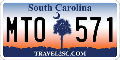SC license plate MTO571