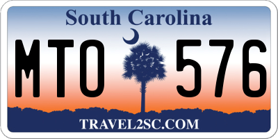 SC license plate MTO576