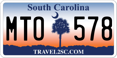 SC license plate MTO578