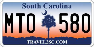 SC license plate MTO580