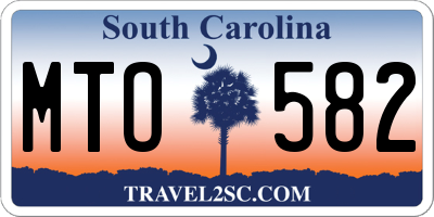 SC license plate MTO582
