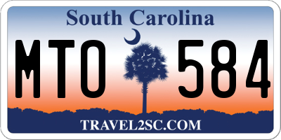 SC license plate MTO584