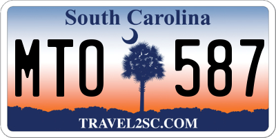 SC license plate MTO587