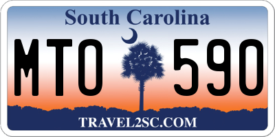SC license plate MTO590