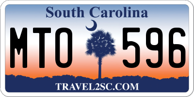 SC license plate MTO596