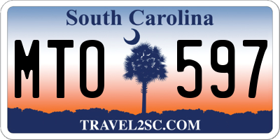 SC license plate MTO597