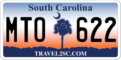 SC license plate MTO622