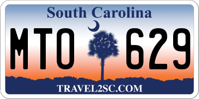 SC license plate MTO629