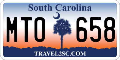 SC license plate MTO658