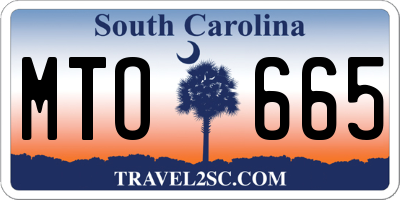 SC license plate MTO665
