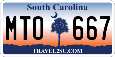 SC license plate MTO667