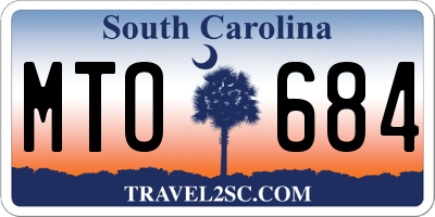 SC license plate MTO684