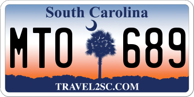 SC license plate MTO689