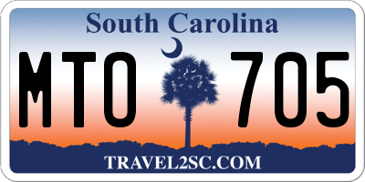 SC license plate MTO705