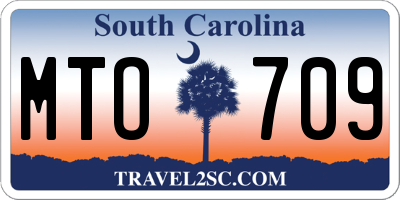 SC license plate MTO709