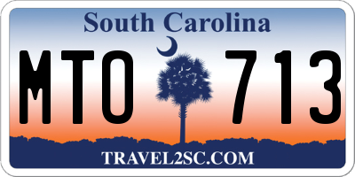 SC license plate MTO713