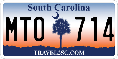 SC license plate MTO714