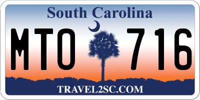 SC license plate MTO716