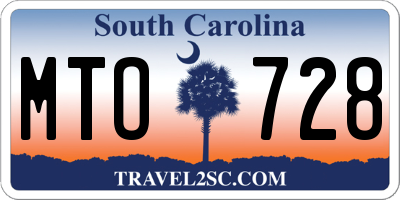 SC license plate MTO728