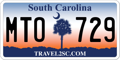 SC license plate MTO729