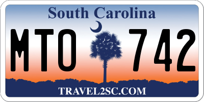 SC license plate MTO742