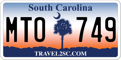 SC license plate MTO749